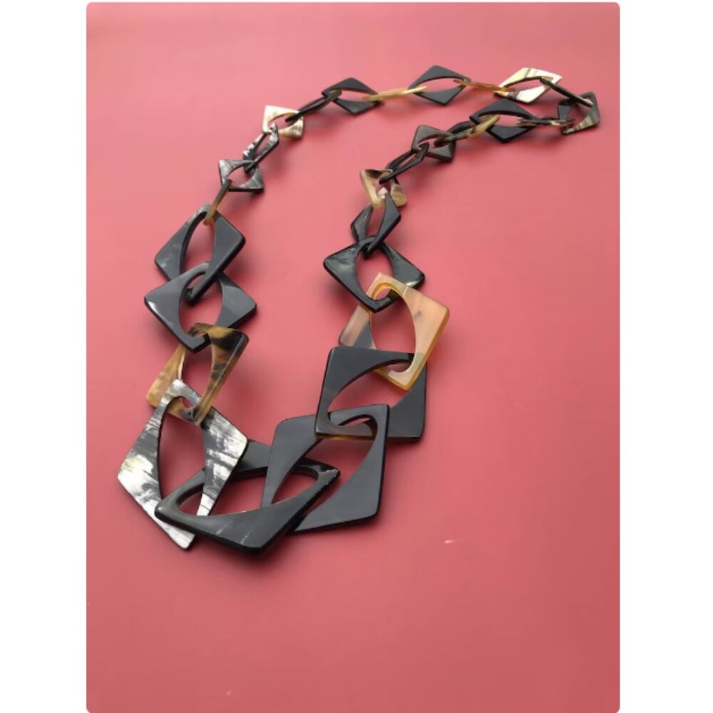 Buffalo Horn Necklace,Buffalo horn necklace,Geometric necklace